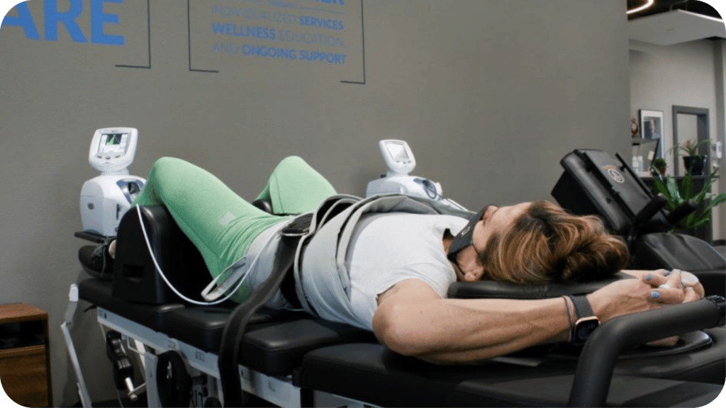 Decompression Therapy website image patient on table
